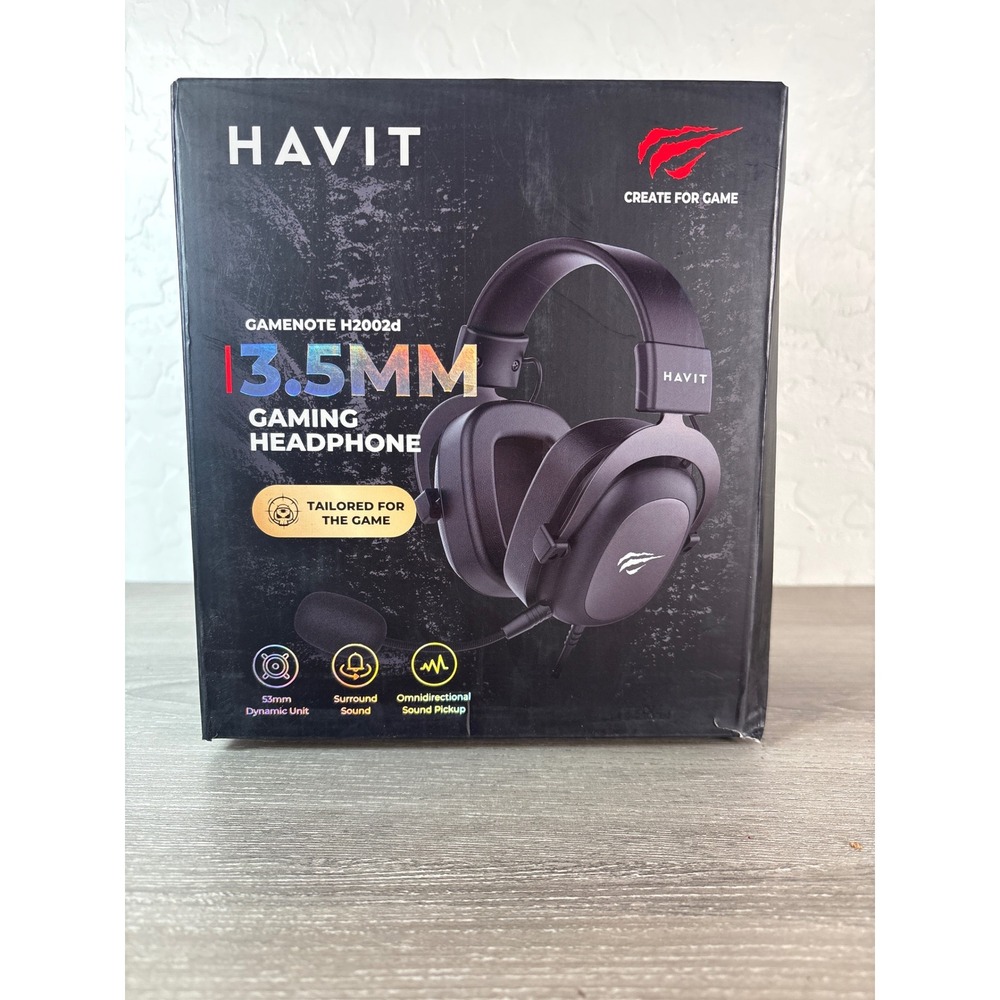Havit Gamenote H2002d Wired Gaming Headset 3.5mm Black 53mm Drivers Surround Snd